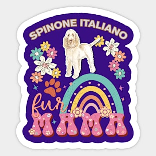 Spinone Italiano Fur Mama, Spinone Italiano For Dog Mom, Dog Mother, Dog Mama And Dog Owners Sticker